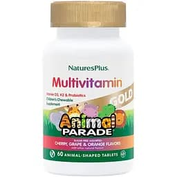 Мультивитамины для детей NaturesPlus Animal Parade Gold Ассорти 60 жевательных таблеток