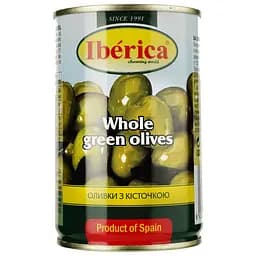 Оливки Iberica зелені з кісточкою 300 г - мініатюра 2