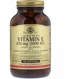 Вітамін Е Solgar натуральний 670 мг 100 капсул