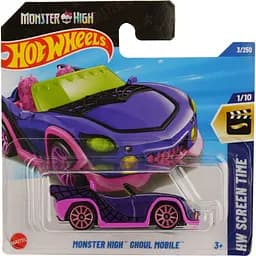 Базовая машинка Hot Wheels HW Screen Time Monster High Ghoul Mobile фиолетовая с розовым (5785)  