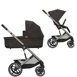 Коляска Cybex Balios S Lux TPE Chocolate Brown с бампером + Люлька Cybex S Chocolate Brown 