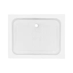 Душовий піддон Kapielka ST100x80x14 низький прямокутний діаметр зливу 52 мм Lidz Білий