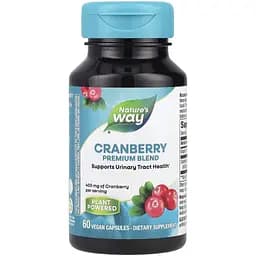 Екстракт журавлини Nature's Way Cranberry Premium Blend вітамін C, 60 вегакапсул для підтримки сечовивідної системи