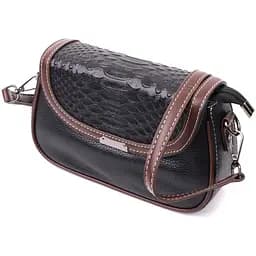 Сумка для женщин Vintage с фактурным клапаном из натуральной кожи 22х14х6.5 см sum0029059