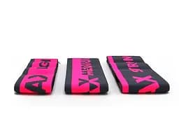 Набір тканинних гумок MadMax MFA-305 Hiploop для фітнесу та спорту 3 шт. Grey/Pink (MFA-305-3set) - мініатюра 6