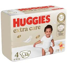 Підгузки Huggies Extra Care Jumbo 4 (8-16 кг), 66 шт. (33 шт. x 2 шт.) - мініатюра 2