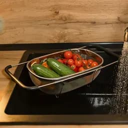 Друшляк-сито на раковину для миття продуктів 29*19*10 см Zhongjing HP-19-18-S - мініатюра 18