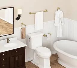 Рушникотримувач кільце Rea 332867 brushed gold REA-06918, Золотий - мініатюра 5