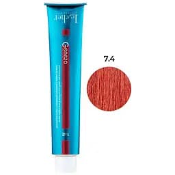 Профессиональная стойкая аммиачная крем-краска для волос Le Cher Geneza 7RT(7.4) Медный блонд 100 мл