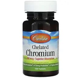 Хром хелат Carlson Chelated Chromium 200 мкг 100 таблеток