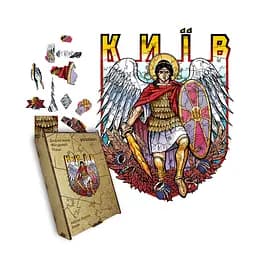 Пазл деревянный Город-Герой Киев, А3, Деревянная коробка 200 элементов