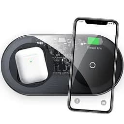 Бездротовий зарядний пристрій Baseus Simple Turbo Edition 2 in 1 (Phone + Watch) 24W TZWXJK-B01 Black - мініатюра 2