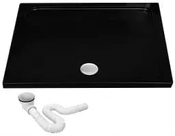 Душевой поддон акриловый Rea Savoy black 80x100 REA-K4087 Черный