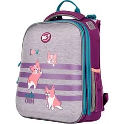 Рюкзак каркасний Yes H-12 Corgi, сиреневый с серым (559020)
