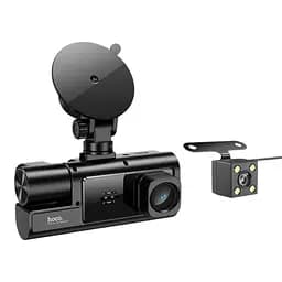 Видеорегистратор HOCO DI60 World three-screen simultaneous display driving recorder (wifi version) |720p front/480p rear/480p