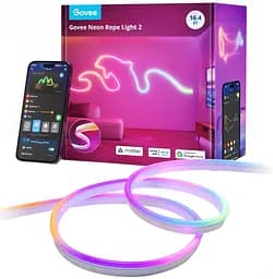 Лента светодиодная умная H61D3 Neon Rope Light 2 5м RGBIC WI-FI/Bluetooth белый Govee osv0002207