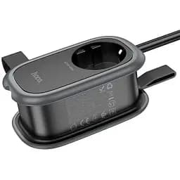 Фільтр HOCO NS7 на 1 розетку + 2 USB + USB-C, 20W, кабель 1.1 м, 220В, Black, Box - мініатюра 3