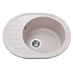 Кухонная мойка гранитная Globus Lux Arno миндаль 620х500мм-А0008, Терра