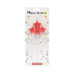 Набір свічок для торта "Зірочки" Bambi TL-1045(Red) червоний, 4 штуки