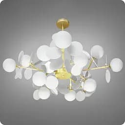 Люстра подвесная 517 Dlight на 15 ламп Золото-Белый (01697)