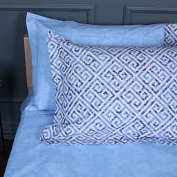 Наволочка MirSon Поплін 00-5 Geometry Blue 70х70 см блакитна (2200009704161) - мініатюра 2