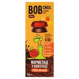 Фруктовый мармелад Bob Snail Груша-Апельсин в бельгийском молочном шоколаде 27 г