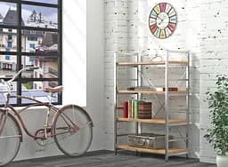 Стелаж офісний низький L-125 Loft Design Сріблястий