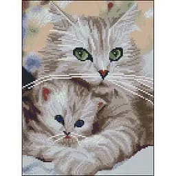 Алмазная мозаика Strateg ПРЕМИУМ Котики без подрамника размером 30х40 см (ZAV3040-9)
