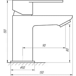 Змішувач для раковини TOPAZ BARTS TB 07201-H36 - мініатюра 4