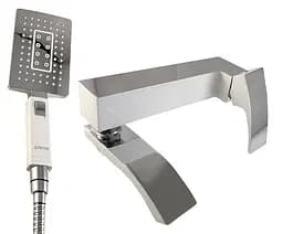 Смеситель для ванны короткий плоский гусак белый/хром Ø35 Gappo Jacob 1/4 G3207-8 Белый