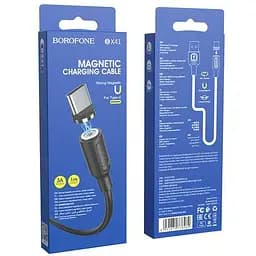 Кабель Borofone BX41 Amiable magnetic charging cable for Type-C 3A 1 м черный