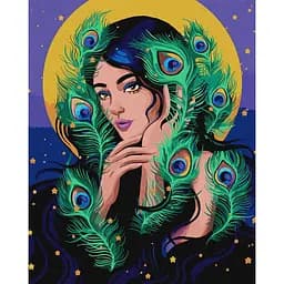 Картина за номерами "Загадкова дівчина" ©pollypop92 Ideyka KHO2559 40х50 см