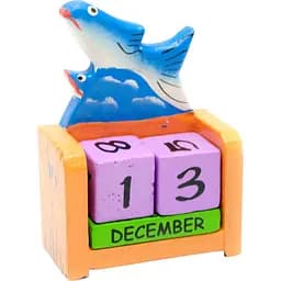 Календарь настольный Рыба дерево 10х7.5х4 см