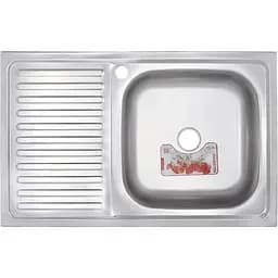 Кухонна мийка накладна Zerix Z8050R-06-160E (Satin) (ZX1613)