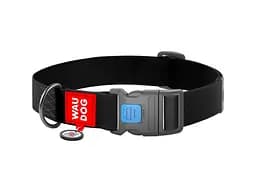 Ошейник для животных WAUDOG Waterproof с QR паспортом пластиковый фастекс XXL черный (25111)