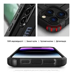 Чехол для Xiaomi Redmi 13C 4G Poco C65, Panzer, черный, противоударный, бронированный, милитари, панель-накладка, защита всего корпуса, защита дисплея и камеры, термополиуретан (TPU) + поликарбонат (PC), ArmorStandart (ARM73729) - мініатюра 5