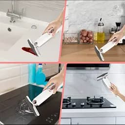 Швабра складна MINI MOP з автоотжимом, універсальна для скла, підлоги та авто - мініатюра 5