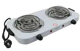 Плита две конфорки Rainberg RB-888 настольная электрическая плита поворотные переключатели 1200 Вт Белая