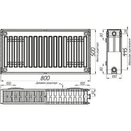 Радіатор сталевий панельний Optimum 22 500x800 мм білий (13160) - мініатюра 2