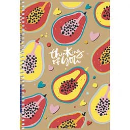 Тетрадь для записей Student А5, без линовки, спираль, 96 л., Фрукты (A5-SC-096-6114)
