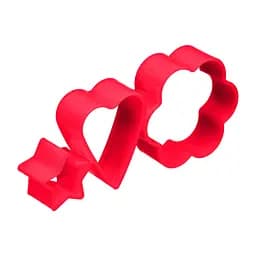 Набір пластикових форм для тортів, оформлення страв, викладки гарніру, салату (3 штуки в комплекті), Kitchette Червоний 84661