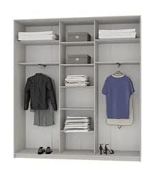 Шафа-купе тридверна MebelStar Стандарт BG 3ДСП 220x45x240 см Бетон (MBS-8596) - мініатюра 2
