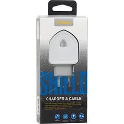 Сетевое зарядное устройство INKAX CD-18 Travel charger + Lightning cable 2USB 2.1A White
