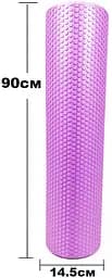 Масажний ролик EasyFit Foam Roller 90 см Фіолетовий - мініатюра 3
