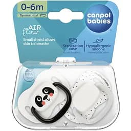 Пустышка Canpol babies BabiesBoo силиконовая симметричная 0-6 мес. 2 шт. белая (34/927_whi)