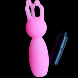 Вібратор з додатковими вусиками та посмішкою Фуксія K0128-3