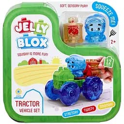 Детский сенсорный конструктор Красочный трактор Jelly Blox 932945 12 деталей