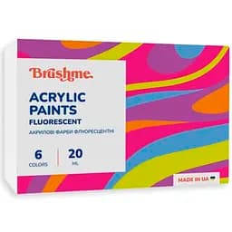 Акрилова фарба флуоресцентна Brushme  Набір 2001 AP2001 6 кольорів