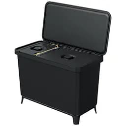 Сортировщик Prosperplast Systema с крышкой и ножками 33 л черный (62745-411)