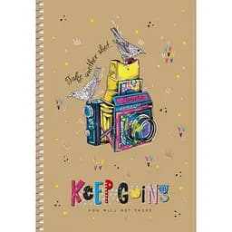 Зошит для записів Student А5, в клітинку, спіраль, 96 арк., Фотоапарат (A5-SC-096-6101K)